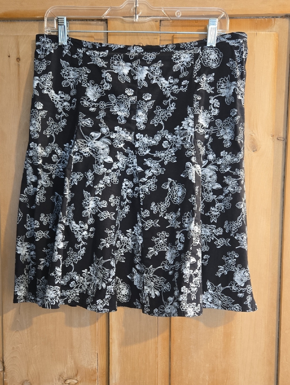 rave Black Floral Circle Skirt